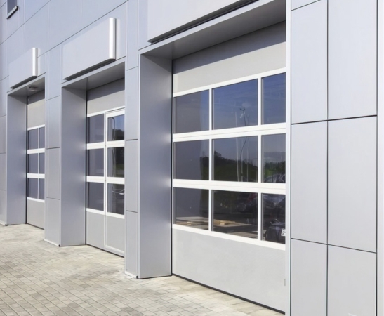 Панорамные ворота Алютех Alutrend в Минеральных водах